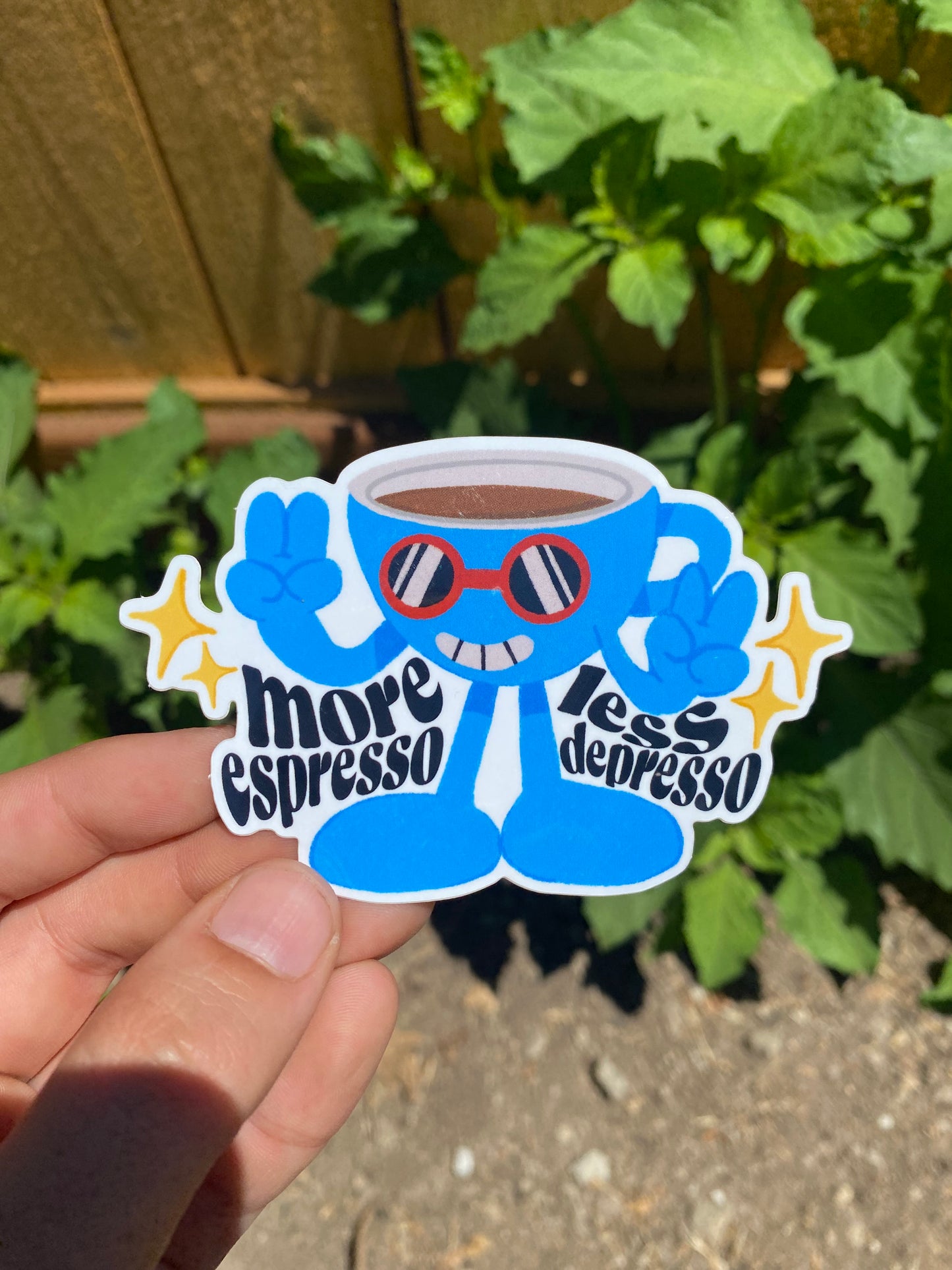 More Espresso Less Depresso Sticker