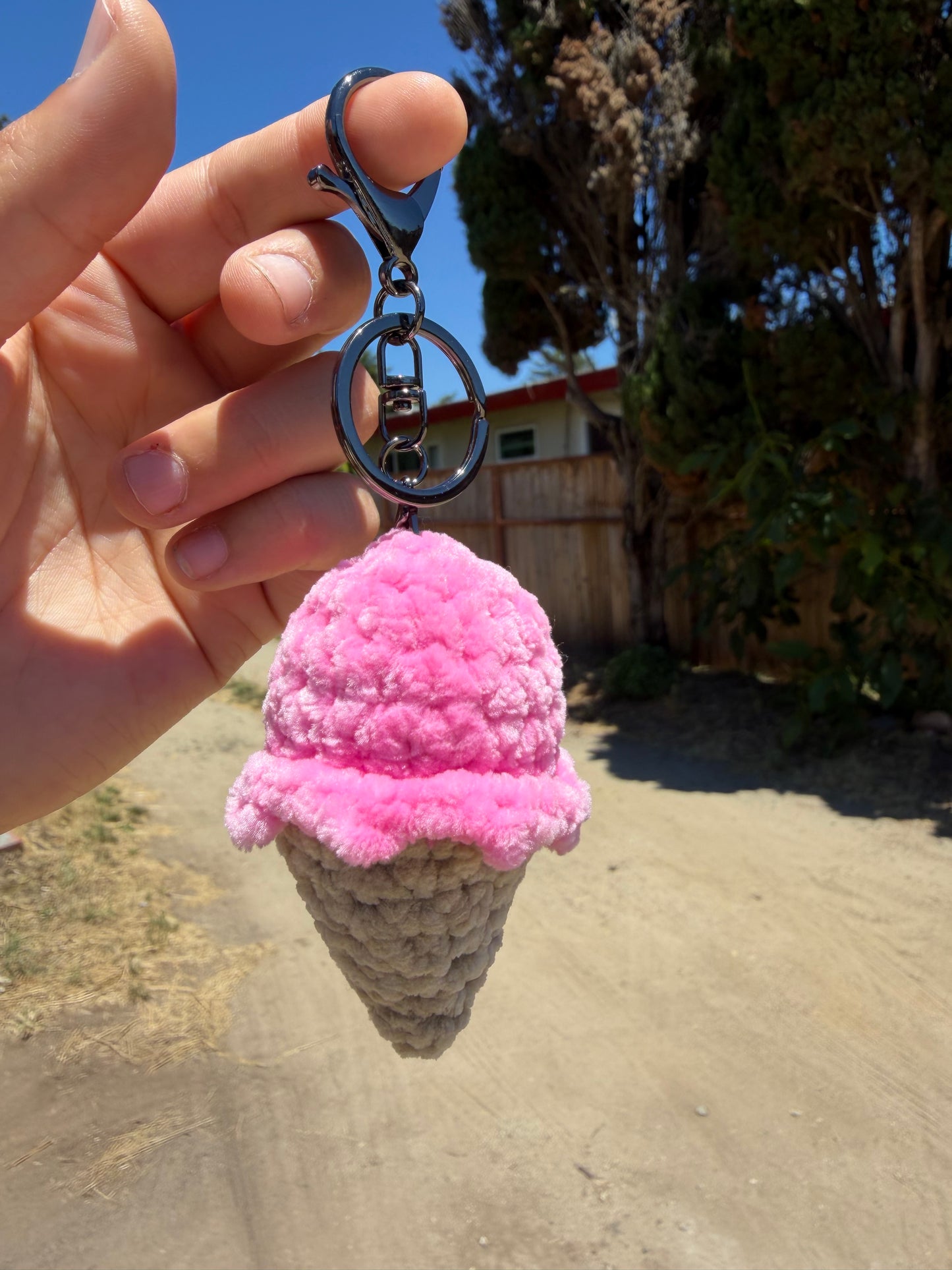Ice Cream Cone Keychain