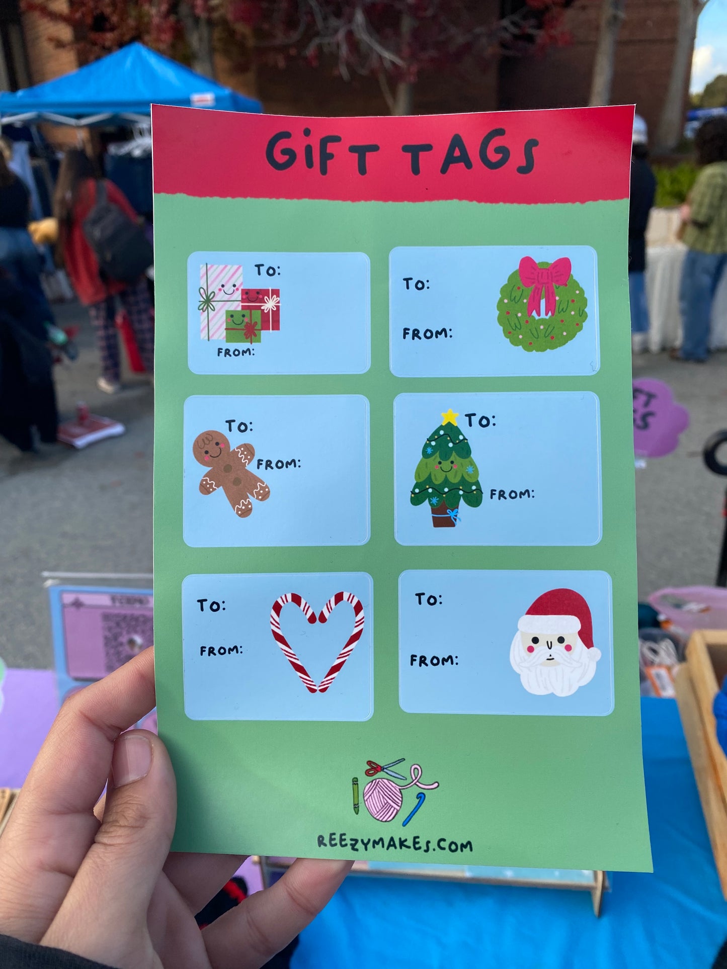 Holiday Gift Tag Sheet