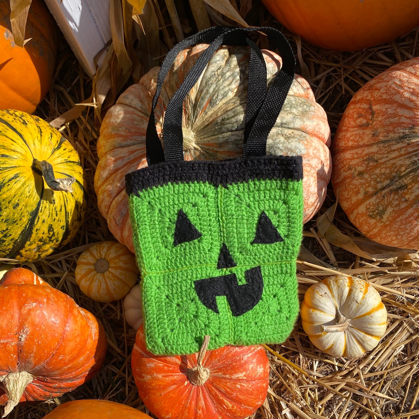 Lime Green Mini Pumpkin Tote