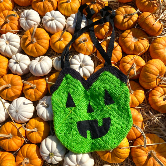 Lime Green Pumpkin Tote