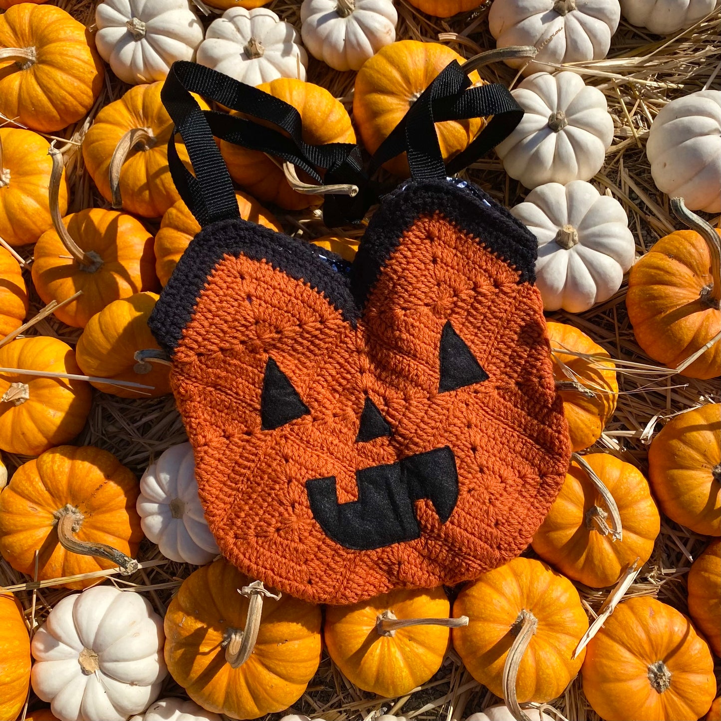 Orange Pumpkin Tote (Black Border)