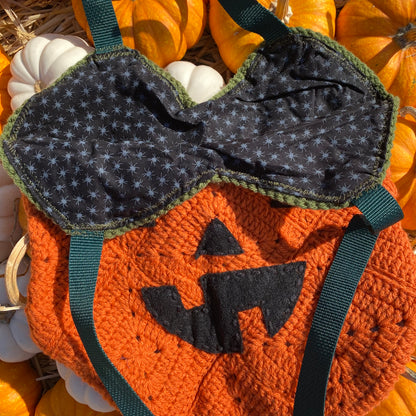 Orange Pumpkin Tote (Green Border)