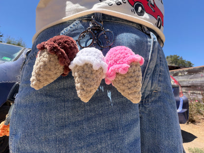 Ice Cream Cone Keychain