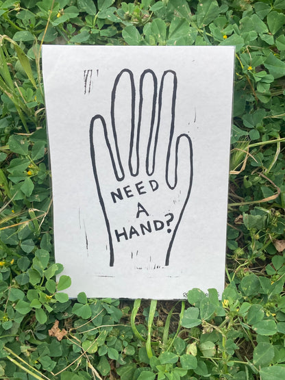 Need a Hand? Lino Print