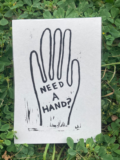 Need a Hand? Lino Print