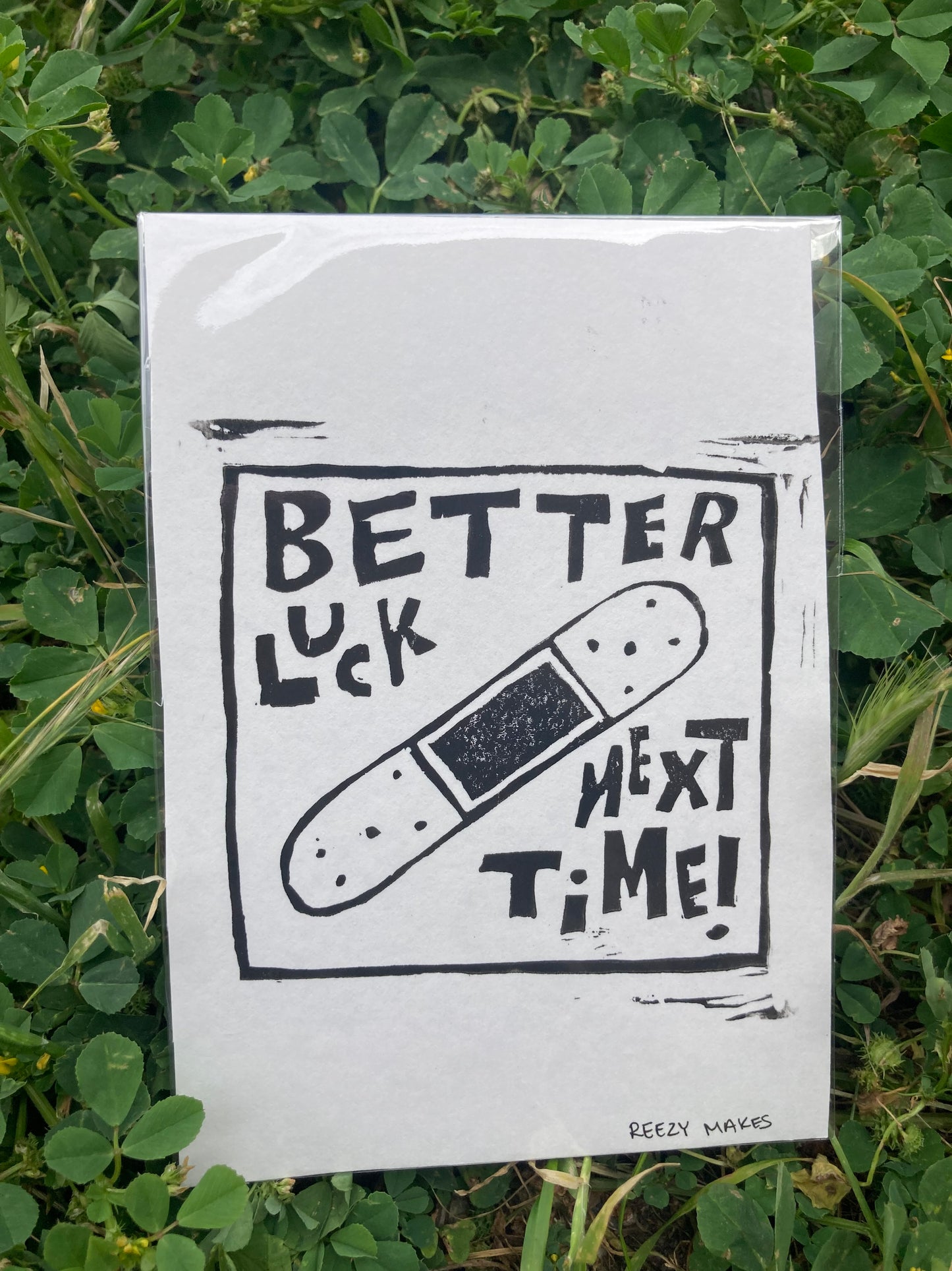 Better Luck Next Time! Lino Print